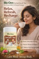 Bio-Onn Herbal Decaff Tea and Ayurvedic caffeine-free tea premix.